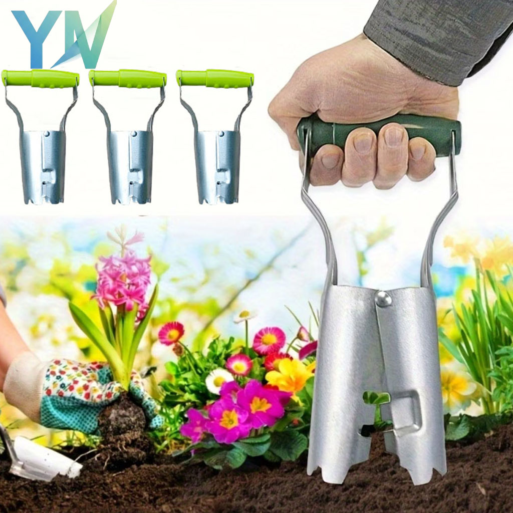 Vegetable Transplanter - 1-5 個ハンドル苗移植機手持ち式ガーデンツール穴掘り花植え野菜播種移植用
