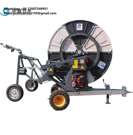 Agriculture Farming System - IoTコアモーターとポンプを搭載した金属製農業用スプリンクラー灌漑システム、耐久性のあるホースリール付き