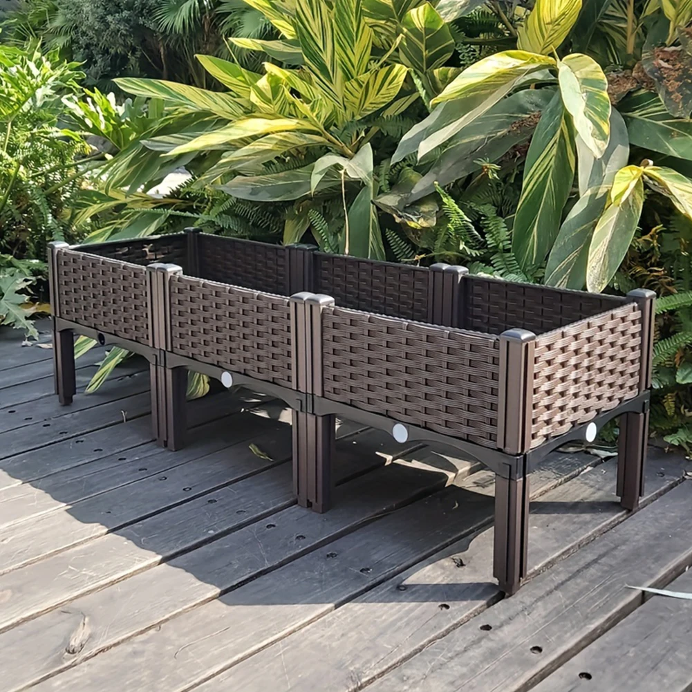 Vegetable Transplanter - 大容量ガーデンベッド野菜植栽ボックスホームバルコニー植栽ポット機器肥厚成長ガーデンポット、プランター1セット