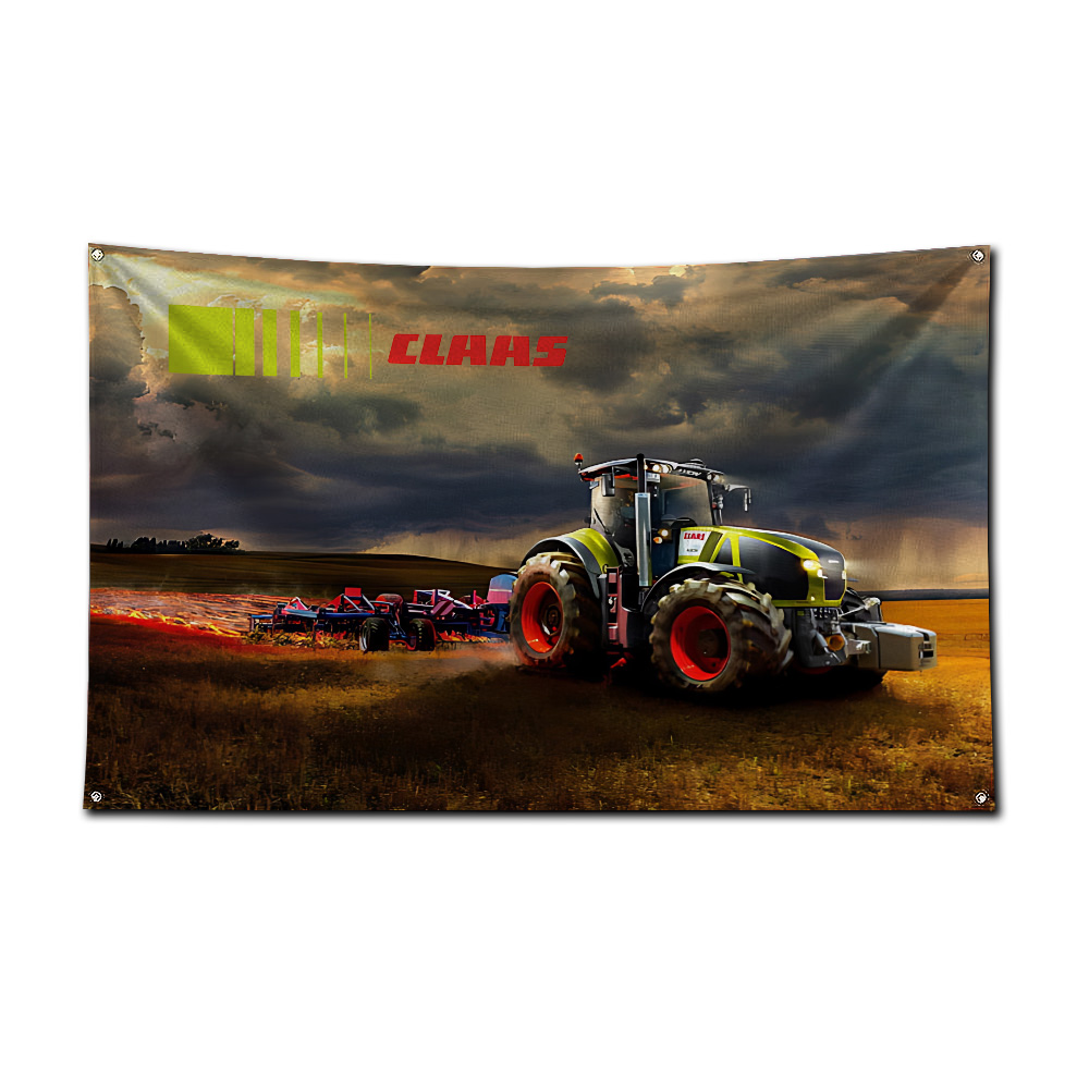 トラクター＆コンバインハーベスターフラッグバナー、農場、作業 - Agriculture Farming Logos のレビューと価格