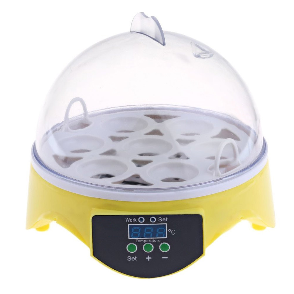 7個の卵を同時に孵化できる、半自動式の温度制御機能付き孵卵器 - Quail Egg Incubator のレビューと価格