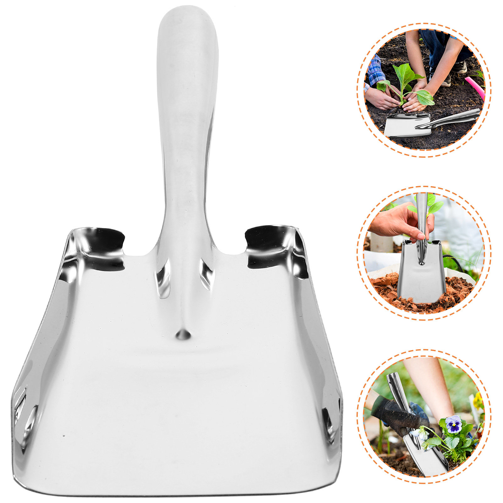 厚みのあるステンレス鋼のシャベル、多機能ガーデンツール、移植 - Vegetable Transplanter のレビューと価格