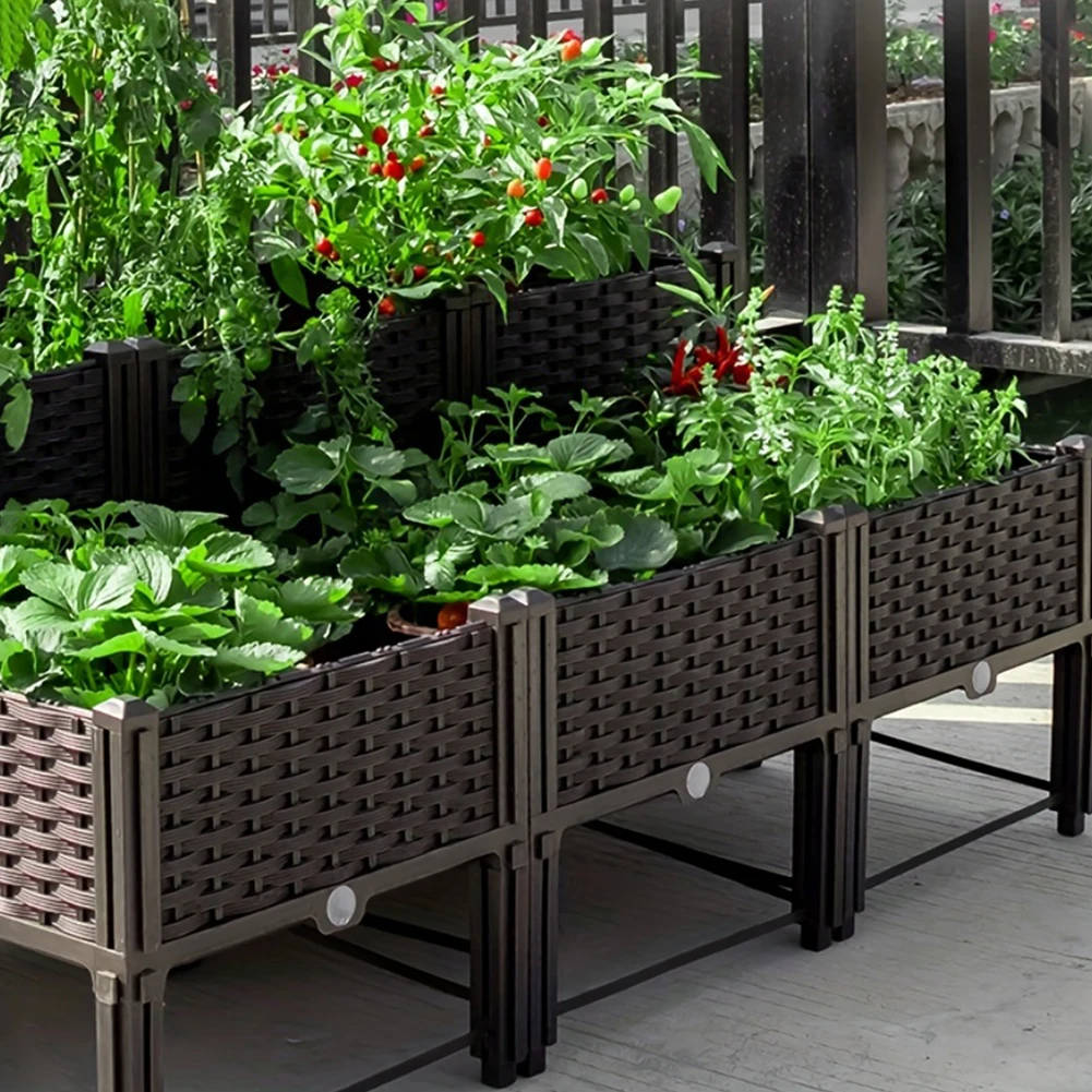 大容量ガーデンベッド野菜植栽ボックスホームバルコニー植栽ポッ - Vegetable Transplanter のレビューと価格