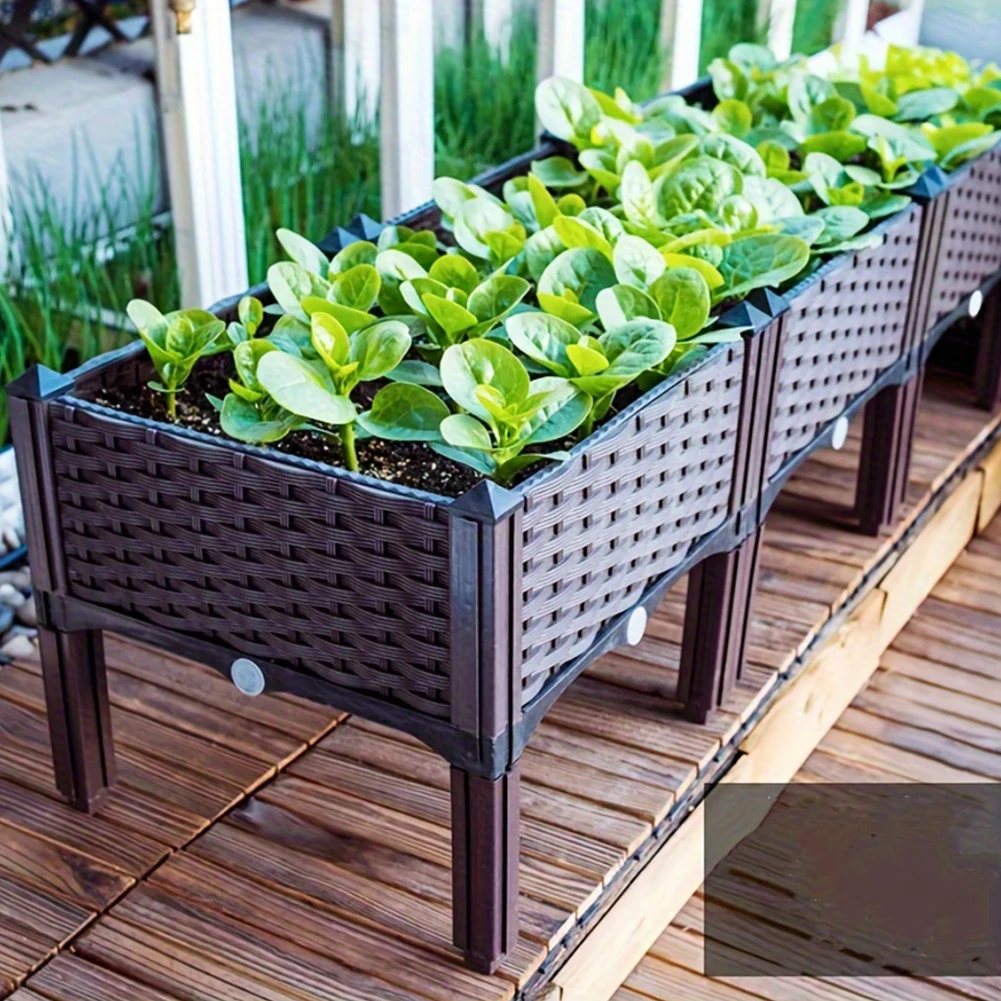 大容量ガーデンベッド野菜植栽ボックスホームバルコニー植栽ポッ - Vegetable Transplanter のレビューと価格