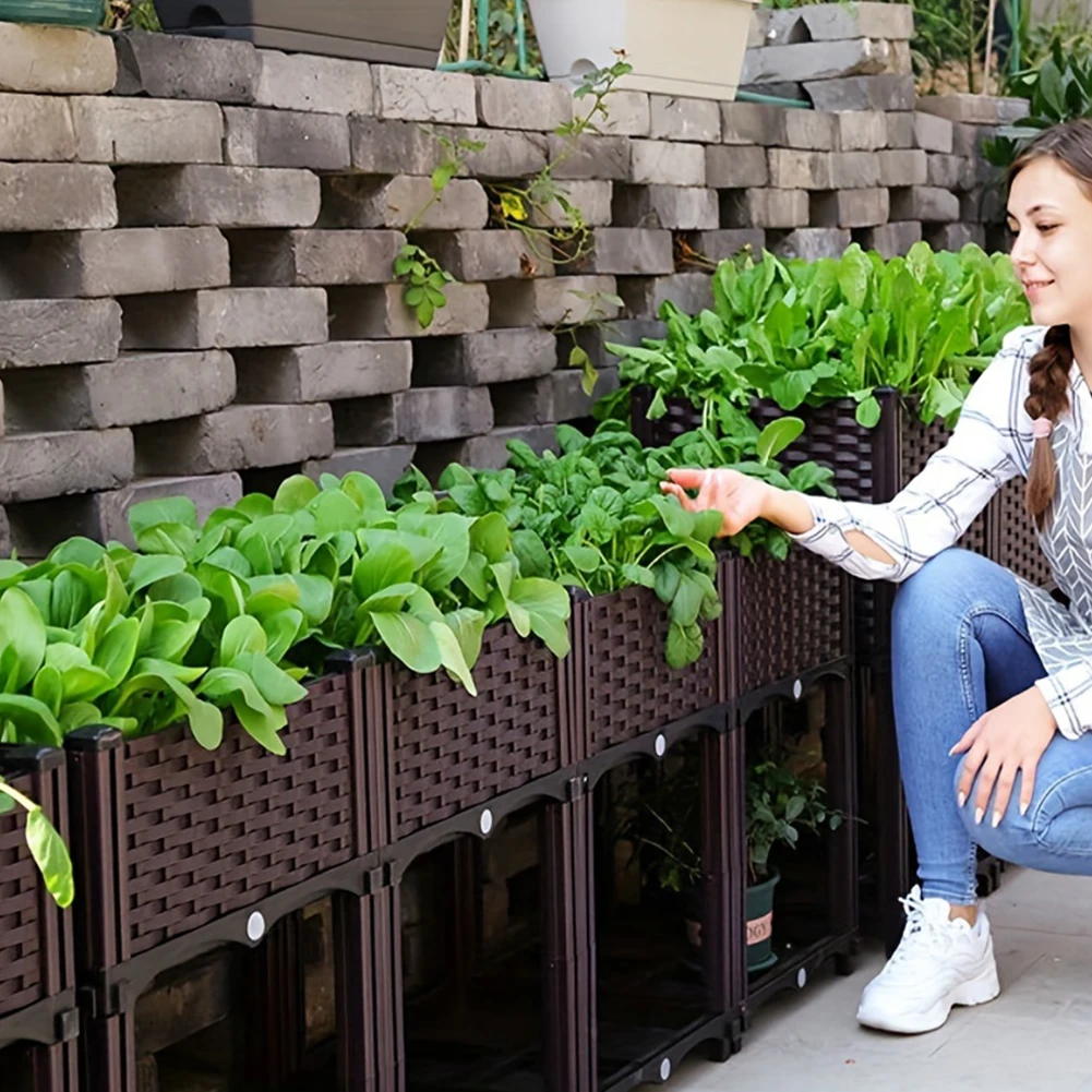 大容量ガーデンベッド野菜植栽ボックスホームバルコニー植栽ポッ - Vegetable Transplanter のレビューと価格